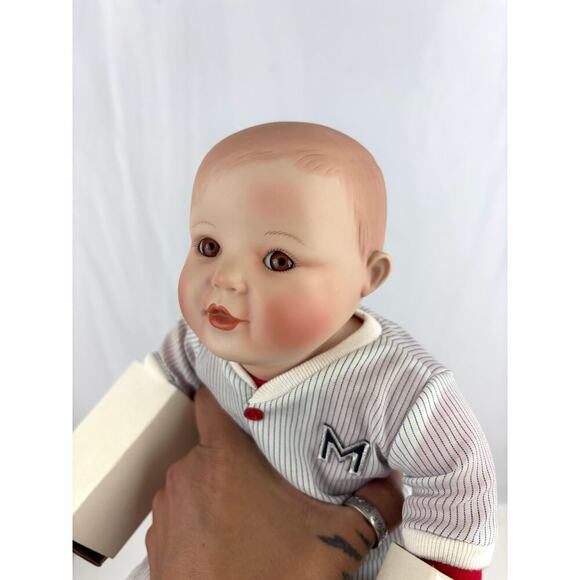 VTG Porcelain Doll Michael By Yolanda Bello Knowles China Company 1991 - Picture 13 of 16